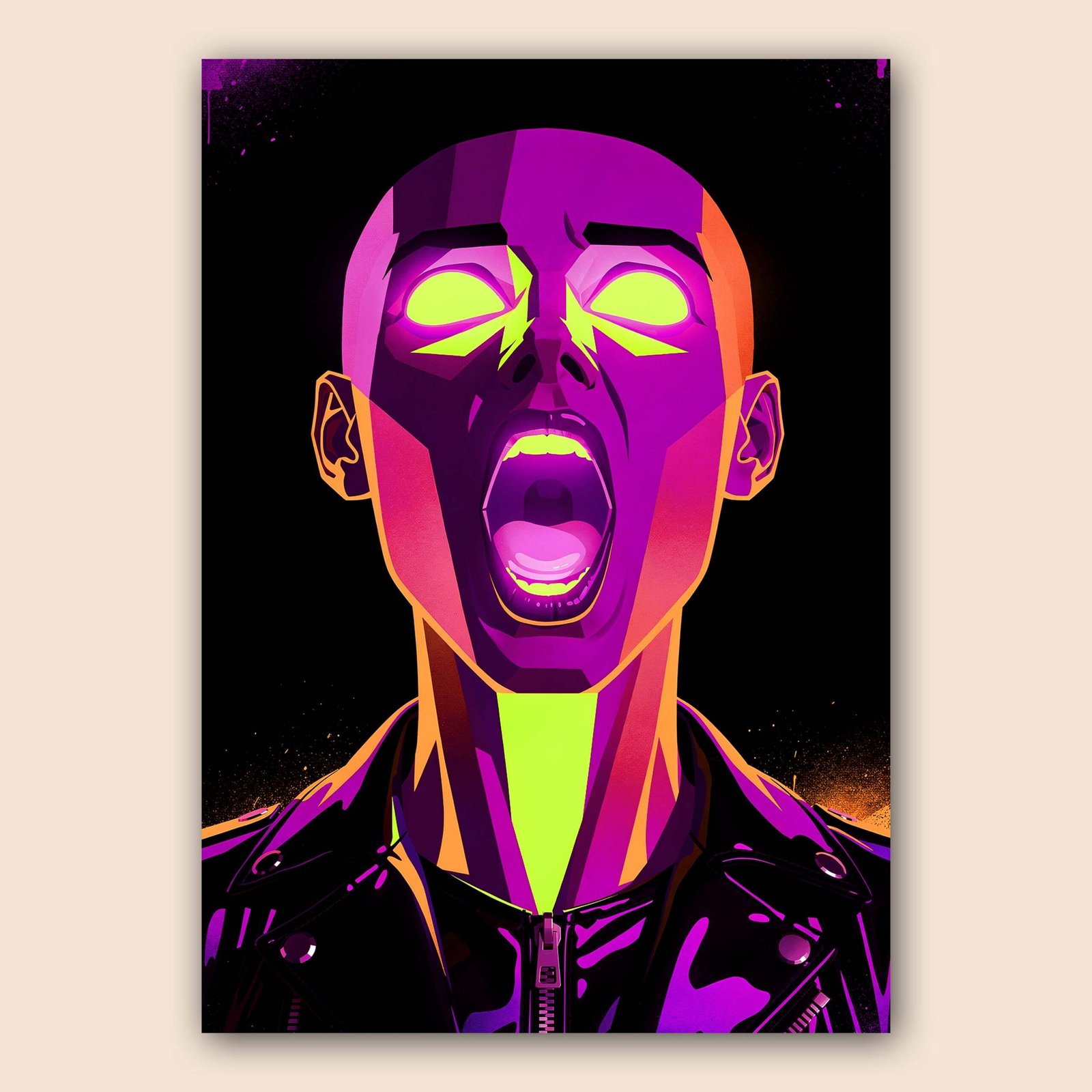 Affiche murale d'un portrait vibrant