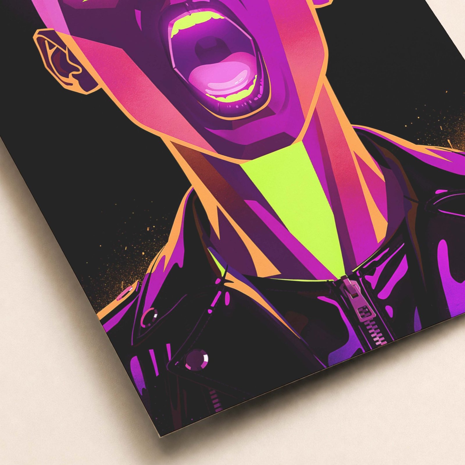 Affiche murale d'un portrait vibrant