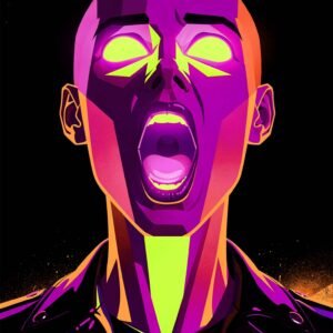 Affiche murale d'un portrait vibrant