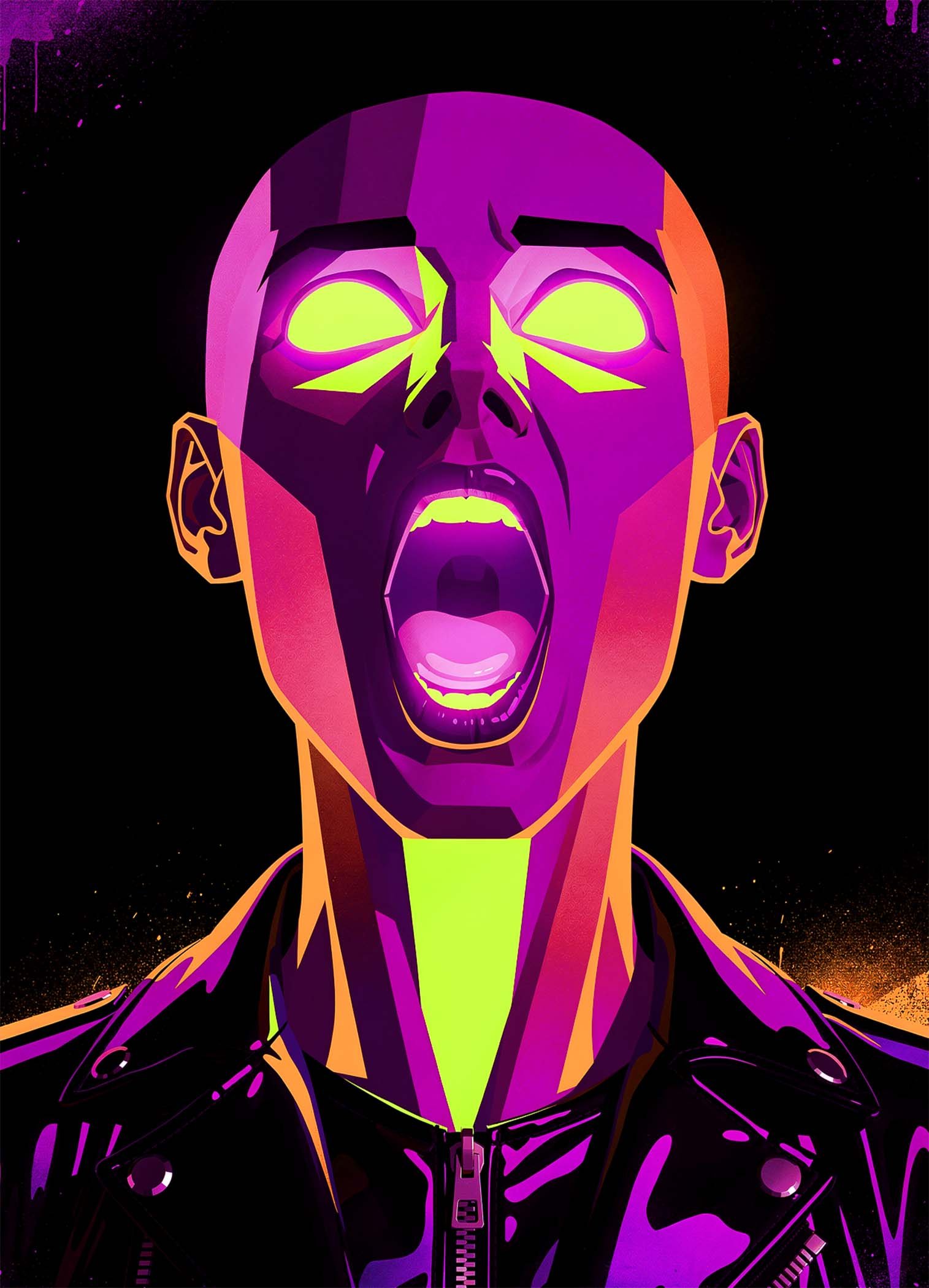 Affiche murale d'un portrait vibrant