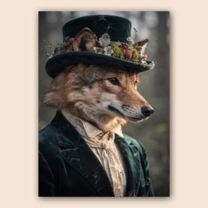 Affiche murale d'un loup élégant