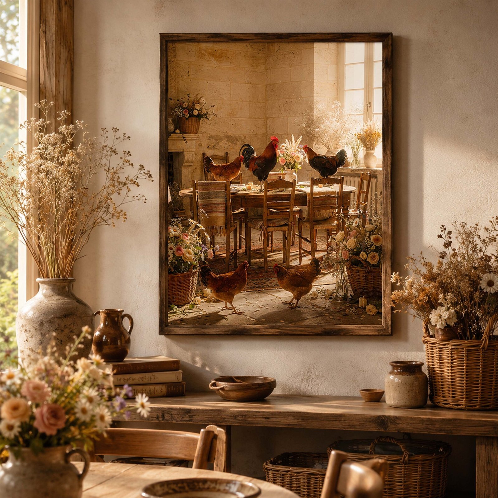 Affiche murale dans une cuisine