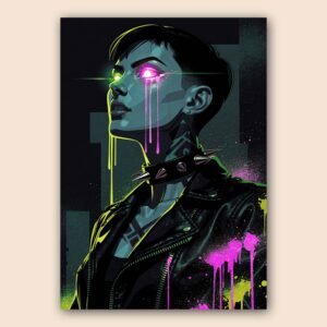 Affiche murale au design futuriste