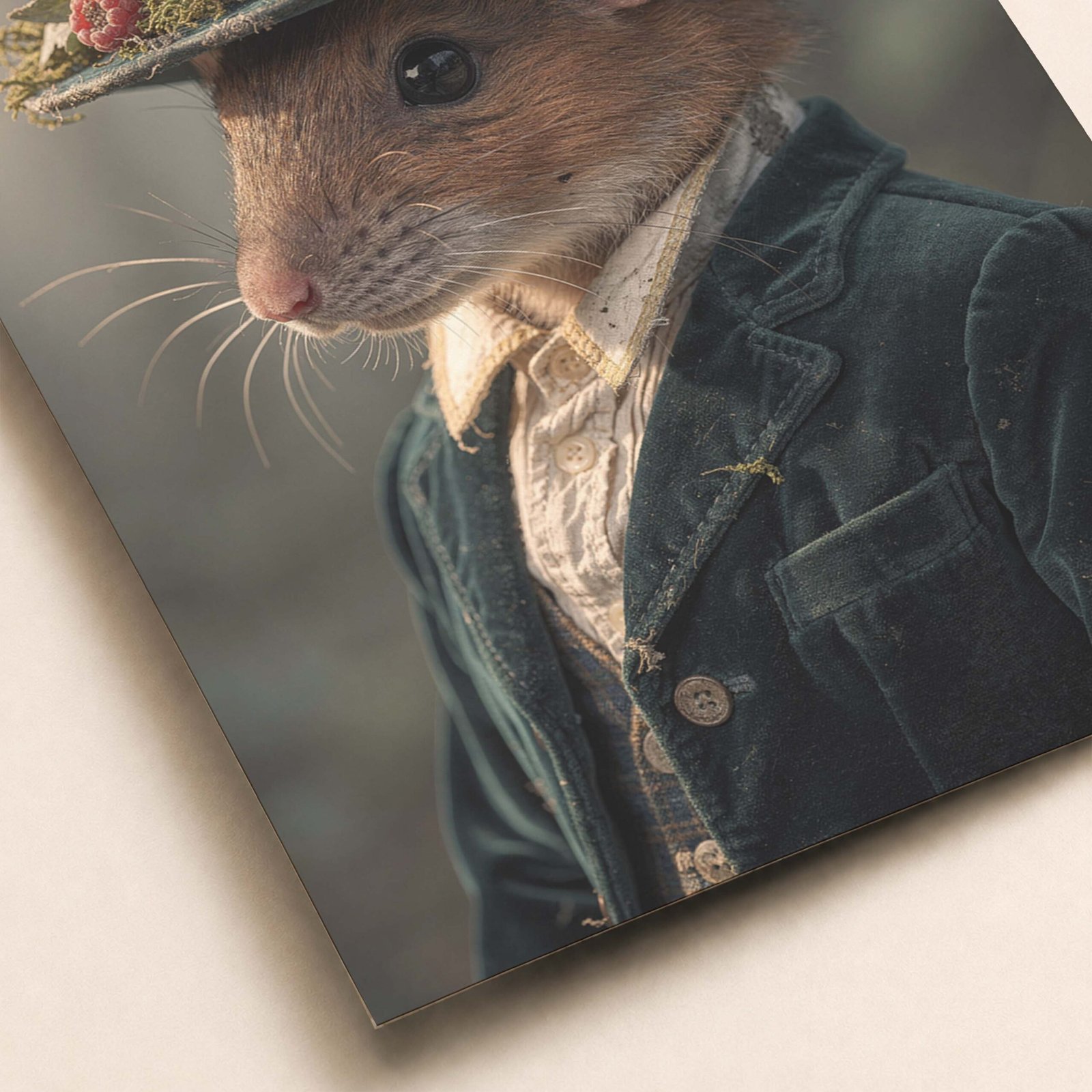 Détail de l'affiche d'une souris élégante