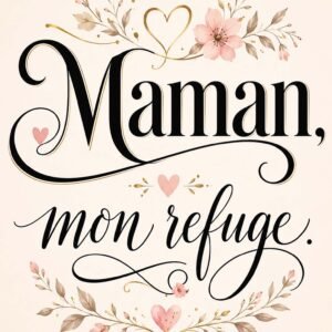 Affiche murale Maman avec fleurs