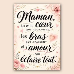 Affiche Maman avec un design romantique