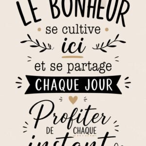 Affiche murale sur le bonheur
