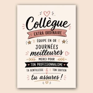 Affiche murale Collègue Extraordinaire