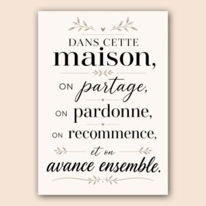 Affiche typographique sur le thème de la maison
