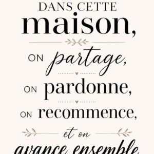Affiche typographique sur le thème de la maison