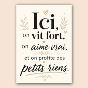 Affiche murale citation inspirante
