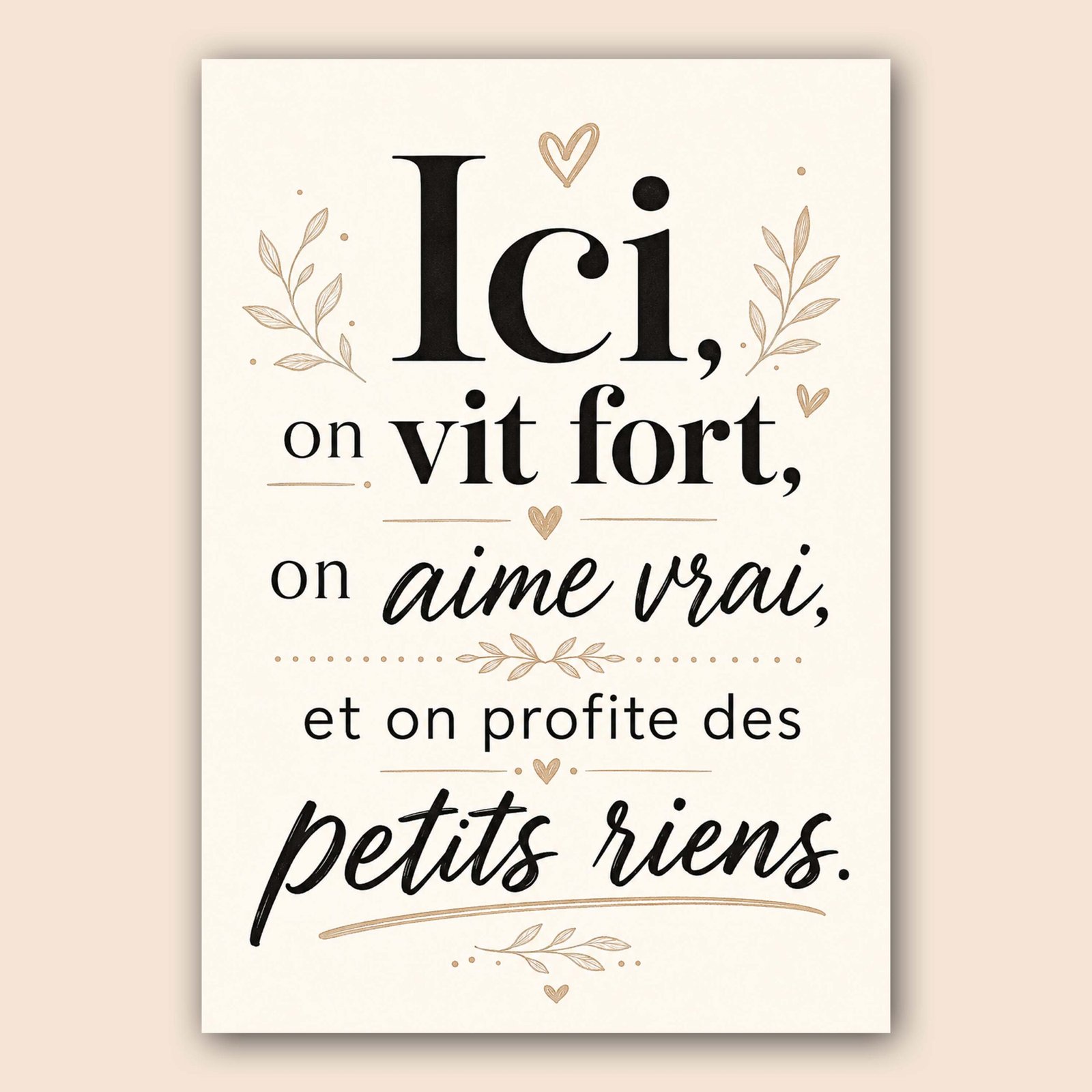 Affiche murale citation inspirante