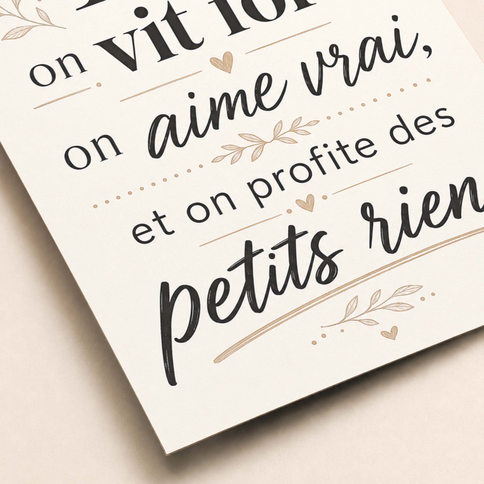 Affiche murale A3 citation inspirante
