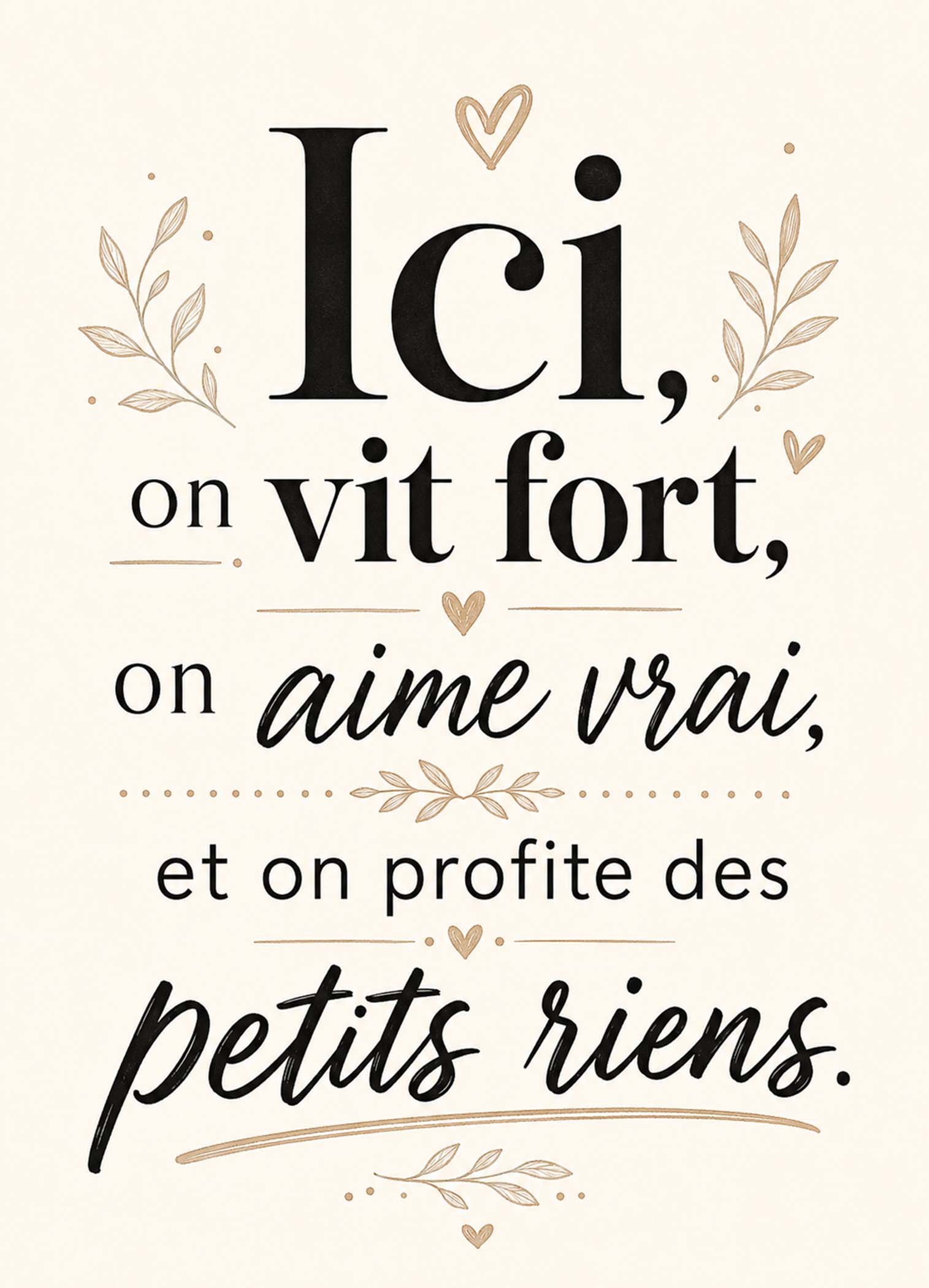 Affiche murale avec citation inspirante