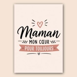 Affiche Maman avec typographie moderne