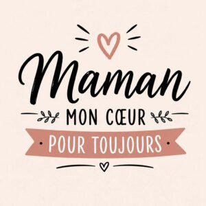 Affiche Maman avec typographie moderne