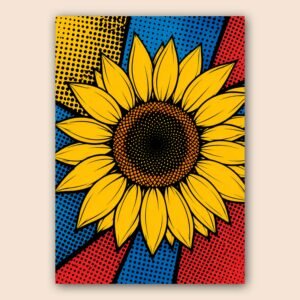 Tournesol pop art décoratif
