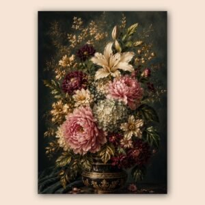 Bouquet de fleurs opulent dans un vase décoratif