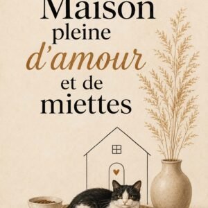 Affiche représentant une composition autour de maison douce et chat