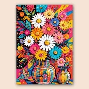 Bouquet floral coloré dans un vase décoratif