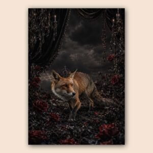 Renard dans un décor gothique et romantique